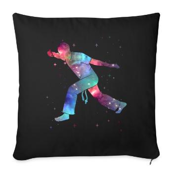 Capoeira Arts Martiaux Espace Kids Capoerista - Housse de coussin décorative 45 x 45 cm - noir - Devant