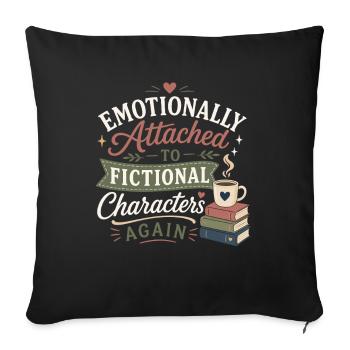 Reading books and novels every day - Sofa pillowcase 17,3'' x 17,3'' (45 x 45 cm) - black - Front