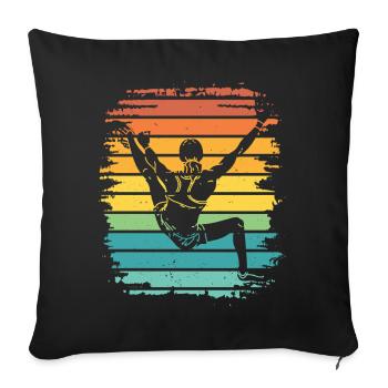 Boulderer Boulder Bouldern - Sofakissenbezug 45 x 45 cm - Schwarz - Vorne