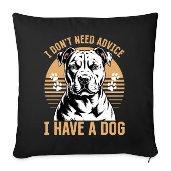 Pitbull Terrier Pittie Dog Breed - Sofakissenbezug 45 x 45 cm - Schwarz - Vorne