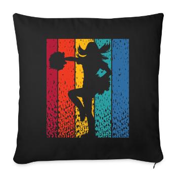 Cheerleader Cheer Mom Cheerleading - Sofa pillowcase 17,3'' x 17,3'' (45 x 45 cm) - black - Front