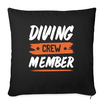 Drinking Crew - Sofa pillowcase 17,3'' x 17,3'' (45 x 45 cm) - black - Front