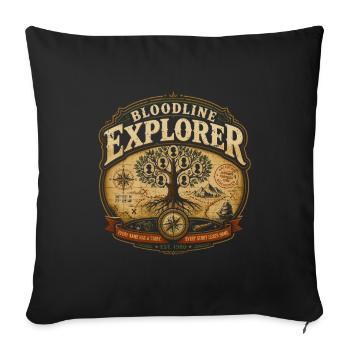 Généalogie Explorateur de lignée généalogique - Housse de coussin décorative 45 x 45 cm - noir - Devant