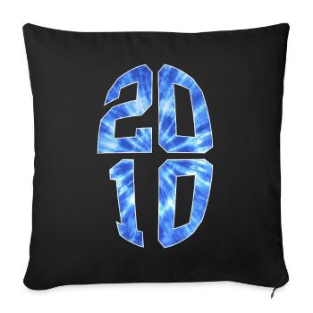 16 YEARS OLD 2010 16TH BIRTHDAY - Sofa pillowcase 17,3'' x 17,3'' (45 x 45 cm) - black - Front