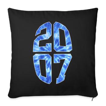 19 YEARS OLD 2007 19TH BIRTHDAY - Sofa pillowcase 17,3'' x 17,3'' (45 x 45 cm) - black - Front