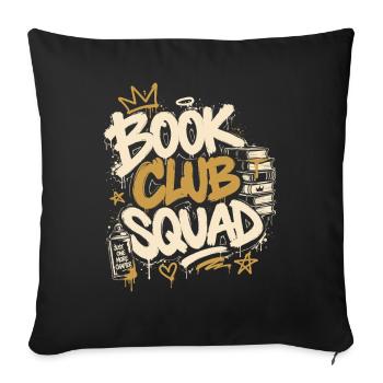 Book Club Squad Graffiti - Sofa pillowcase 17,3'' x 17,3'' (45 x 45 cm) - black - Front