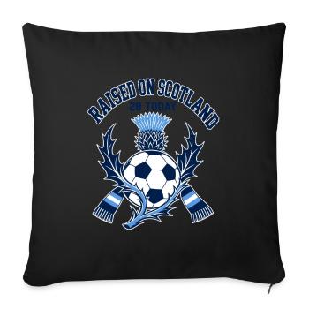 Raised on Scotland 28 Today Soccer Fan Birthday - Sofa pillowcase 17,3'' x 17,3'' (45 x 45 cm) - black - Front