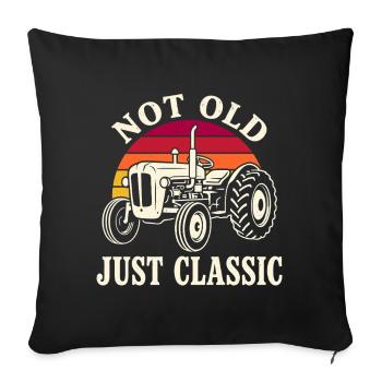 Not Old Just Classic Tractor - Sofa pillowcase 17,3'' x 17,3'' (45 x 45 cm) - black - Front