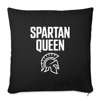 Reine spartiate - Housse de coussin décorative 45 x 45 cm - noir - Devant
