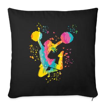 Cheerleader Cheer Mom Cheerleading - Sofa pillowcase 17,3'' x 17,3'' (45 x 45 cm) - black - Front