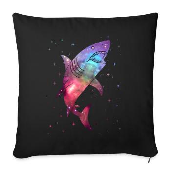 Requins Requins Hommes de l’Espace Enfants Garçons Requin - Housse de coussin décorative 45 x 45 cm - noir - Devant