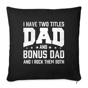 Bonus de papa Papa Deux titres déchirent les deux - Housse de coussin décorative 45 x 45 cm - noir - Devant
