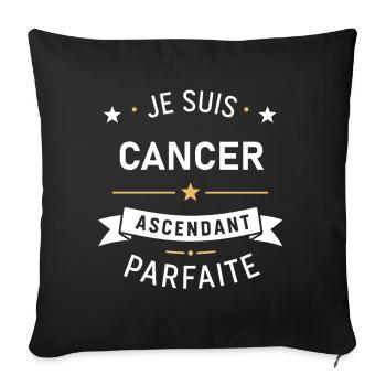 Ascendant Cancer Parfaite - Housse de coussin décorative 45 x 45 cm - noir - Devant