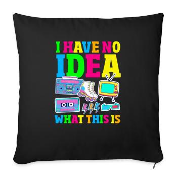 Retro Back to the 80s Vintage Design - Sofa pillowcase 17,3'' x 17,3'' (45 x 45 cm) - black - Front