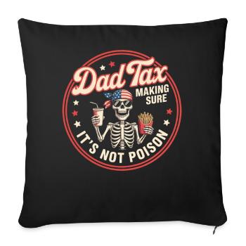 Squelette fiscal du père, pas poison - Housse de coussin décorative 45 x 45 cm - noir - Devant