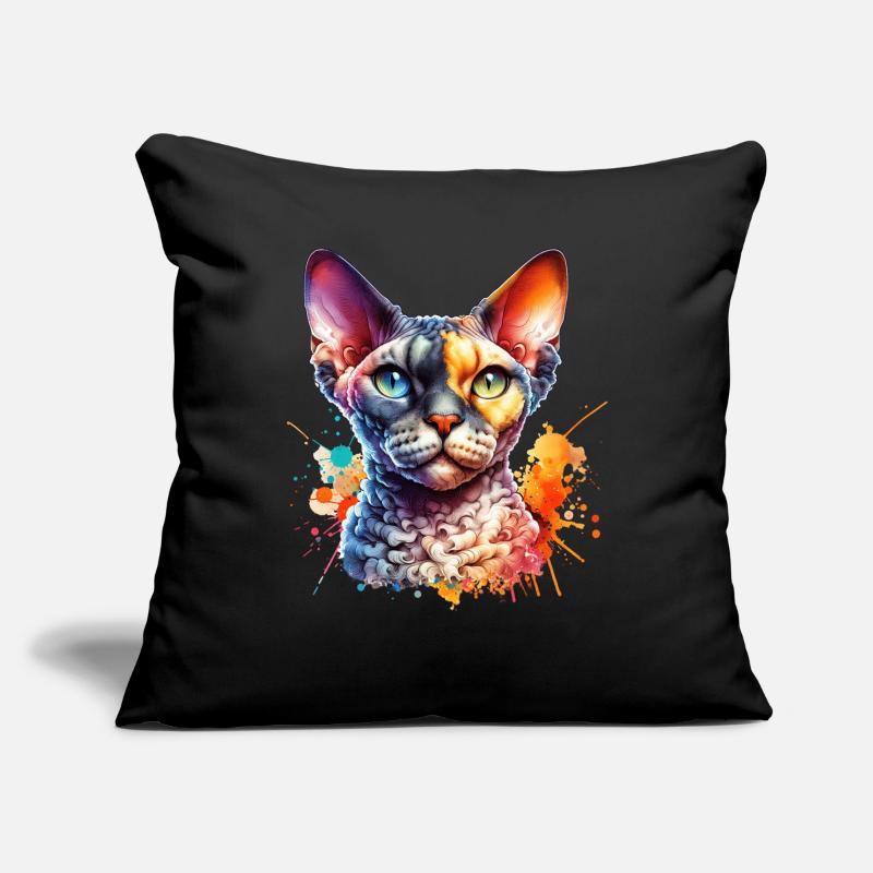 Devon Rex Motif Housse de coussin décorative 45 x 45 cm