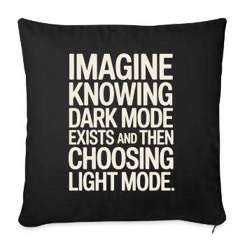 Le mode sombre existe Programmeur IT Nerd Coder Office - Housse de coussin décorative 45 x 45 cm - noir - Devant