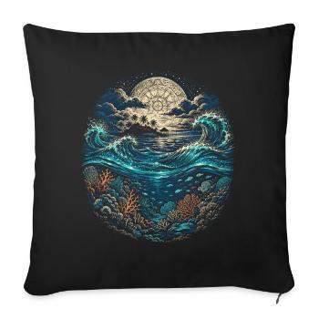 Racine bélizienne du Belize - Housse de coussin décorative 45 x 45 cm - noir - Devant