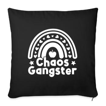 Preschool Teacher Chaos Gangster Daycare Teacher - Sofa pillowcase 17,3'' x 17,3'' (45 x 45 cm) - black - Front