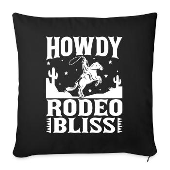 Rodeo Horse Riding Howdy Rodeo Bliss Cowboy - Sofa pillowcase 17,3'' x 17,3'' (45 x 45 cm) - black - Front