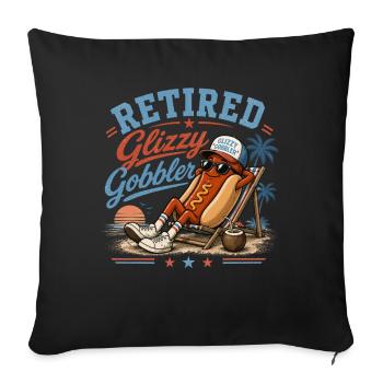 Hot Dog, Sausage, Sausage, BBQ, Humor - Sofa pillowcase 17,3'' x 17,3'' (45 x 45 cm) - black - Front