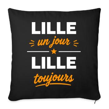 Lille Jour, Lille Toujours - Housse de coussin décorative 45 x 45 cm - noir - Devant