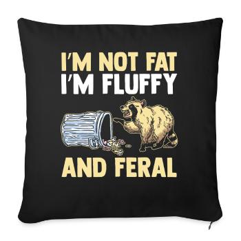 Trash Panda Raccoon - Sofa pillowcase 17,3'' x 17,3'' (45 x 45 cm) - black - Front