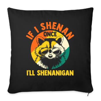 Trash Panda Raccoon - Sofa pillowcase 17,3'' x 17,3'' (45 x 45 cm) - black - Front