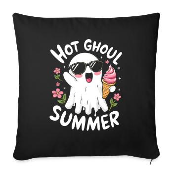 Hot Ghoul Summerween Halloween - Sofa pillowcase 17,3'' x 17,3'' (45 x 45 cm) - black - Front