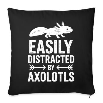Axolotl Sayings Axolotl Funny Axolotl Gift - Sofa pillowcase 17,3'' x 17,3'' (45 x 45 cm) - black - Front