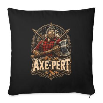Lumberjack Lumberjack Lumberjack Axe-Pert - Sofa pillowcase 17,3'' x 17,3'' (45 x 45 cm) - black - Front