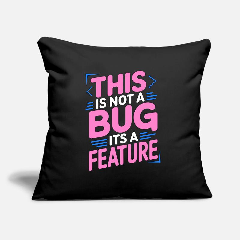 Développeur de jeux : Ce n’est pas un bug de programmation de jeu Housse de coussin décorative 45 x 45 cm