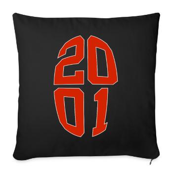 25 YEARS OLD 2001 25TH BIRTHDAY - Sofa pillowcase 17,3'' x 17,3'' (45 x 45 cm) - black - Front