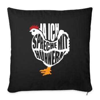 Chicken Whisperer Chicken Chicken Keeper Chickens - Sofa pillowcase 17,3'' x 17,3'' (45 x 45 cm) - black - Front
