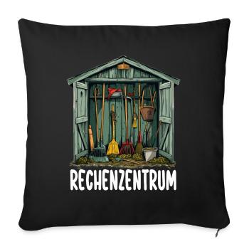 Rechenzentrum Selbstversorgung Gärtner   - Sofakissenbezug 45 x 45 cm - Schwarz - Vorne