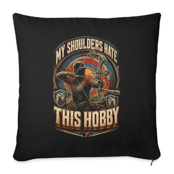 Archery Archer - Sofa pillowcase 17,3'' x 17,3'' (45 x 45 cm) - black - Front