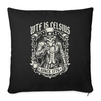 C’est quoi ce délire de Celsius Skeleton Funny American - Housse de coussin décorative 45 x 45 cm - noir - Devant