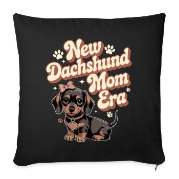 Ère des Teckels Mama - Housse de coussin décorative 45 x 45 cm - noir - Devant