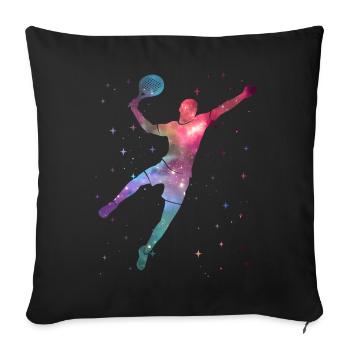 Padel Tennis Padel Players Space Padel - Sofa pillowcase 17,3'' x 17,3'' (45 x 45 cm) - black - Front