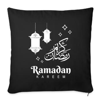 Ramadan Lanterns Kareem - Sofa pillowcase 17,3'' x 17,3'' (45 x 45 cm) - black - Front