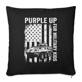 Purple Up For Military Kids APC Military Child - Sofakissenbezug 45 x 45 cm - Schwarz - Vorne