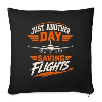 Aviation Technology Maintenance Aircraft Professional - Sofa pillowcase 17,3'' x 17,3'' (45 x 45 cm) - black - Front