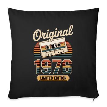 Limited Edition 1976 - Sofa pillowcase 17,3'' x 17,3'' (45 x 45 cm) - black - Front