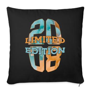 LIMITED EDITION 2008 18 YEARS 18TH BIRTHDAY - Sofa pillowcase 17,3'' x 17,3'' (45 x 45 cm) - black - Front