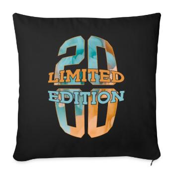 LIMITED EDITION 2000 26 YEARS 26TH BIRTHDAY - Sofa pillowcase 17,3'' x 17,3'' (45 x 45 cm) - black - Front