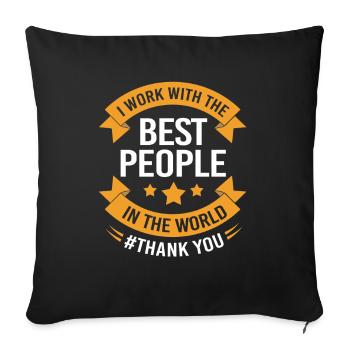 Employee of the Week Employee of the Month - Sofa pillowcase 17,3'' x 17,3'' (45 x 45 cm) - black - Front