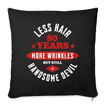80 Years Handsome Devil - Sofa pillowcase 17,3'' x 17,3'' (45 x 45 cm) - black - Front