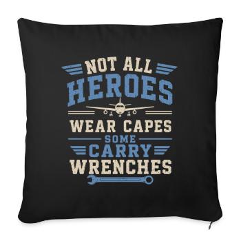 Aircraft Mechanic Aviation Technology Maintenance - Sofa pillowcase 17,3'' x 17,3'' (45 x 45 cm) - black - Front