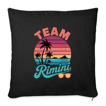 Team Rimini Sunset - Sofa pillowcase 17,3'' x 17,3'' (45 x 45 cm) - black - Front