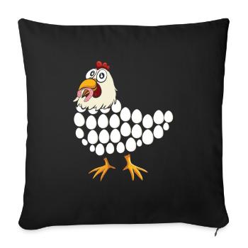 Chicken Whisperer Chicken Chicken Keeper Chickens - Sofa pillowcase 17,3'' x 17,3'' (45 x 45 cm) - black - Front